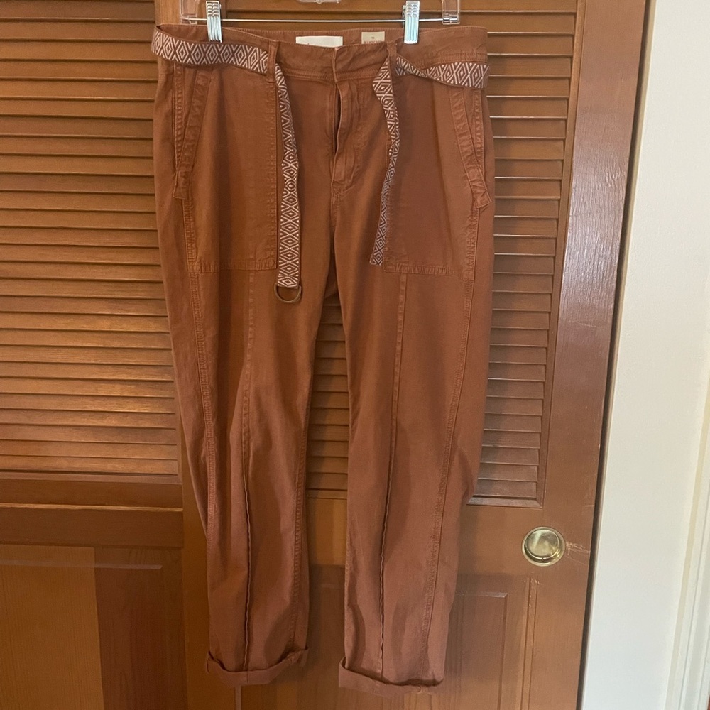 Anthropologie Brown Chinos Straight Leg Pants